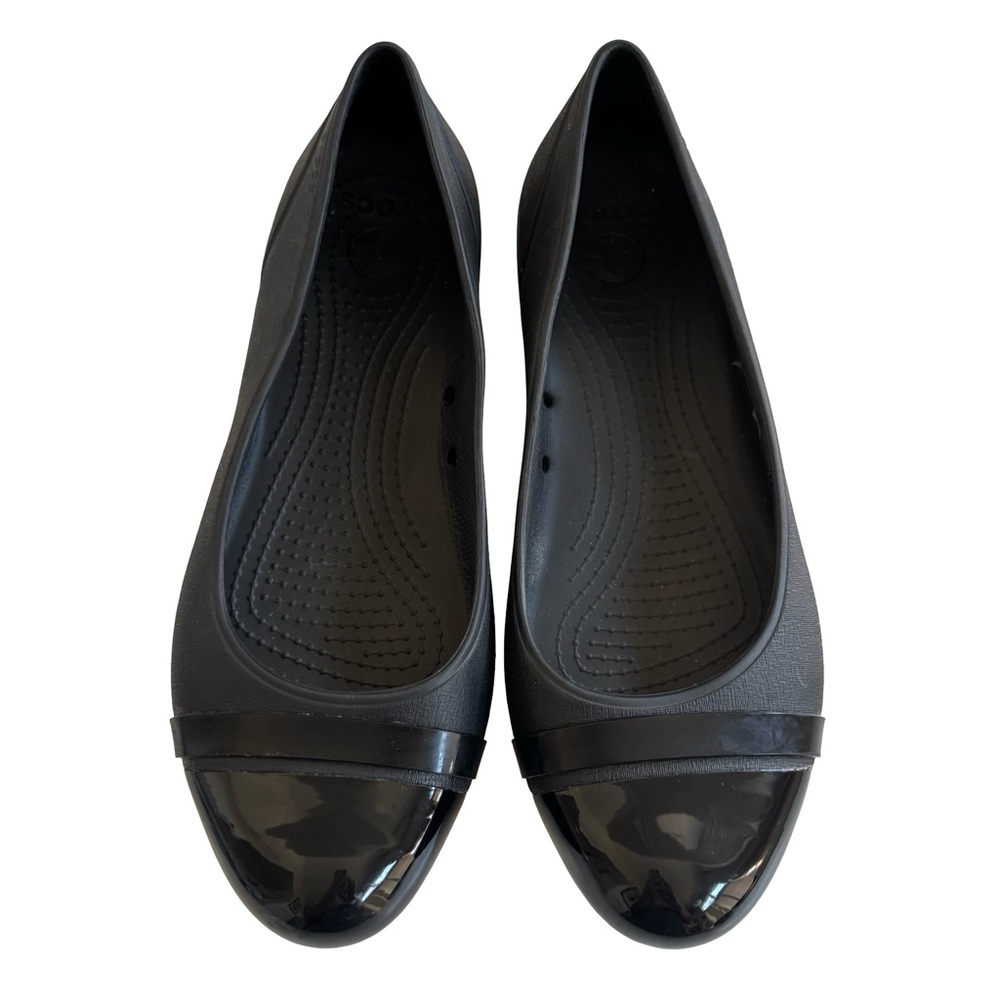 Crocs Black Mary Jane Flats Sz 9
